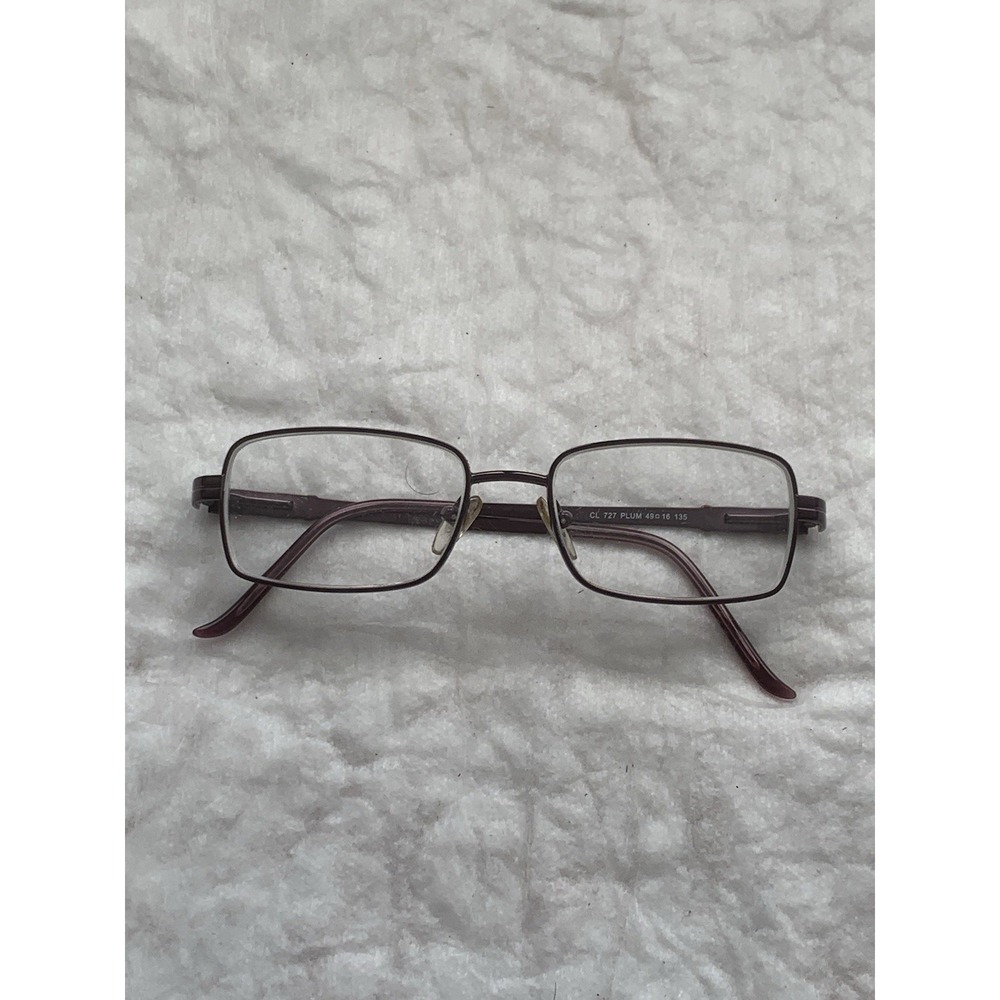 Carolee CL 727 PLUM 49-16-135 Purple Metal Half Rim Eyeglasses - Frames Only